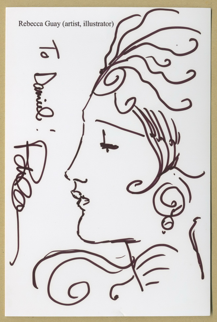 Rebecca Guay - American illustrator - Nice authentic signed sketch